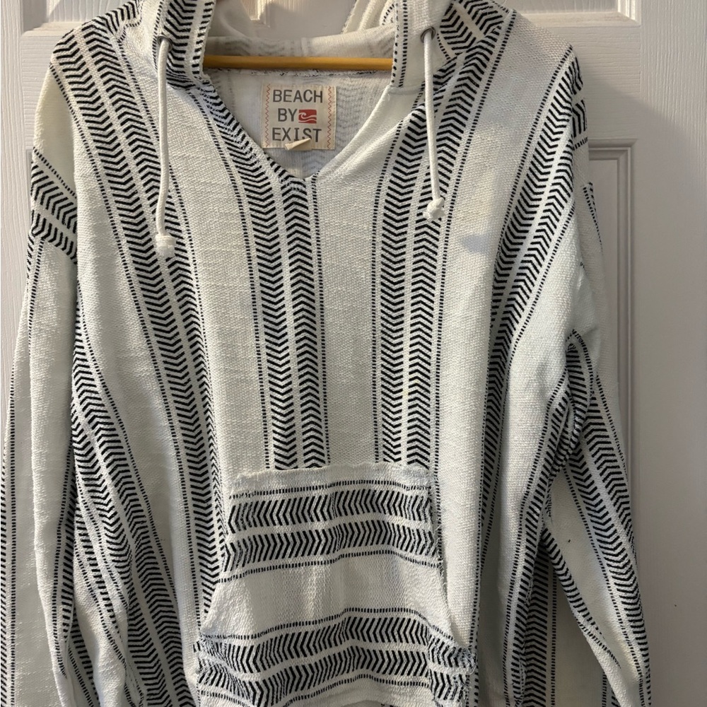 Beach By Exist Monochrome Knit Baja Hoodie